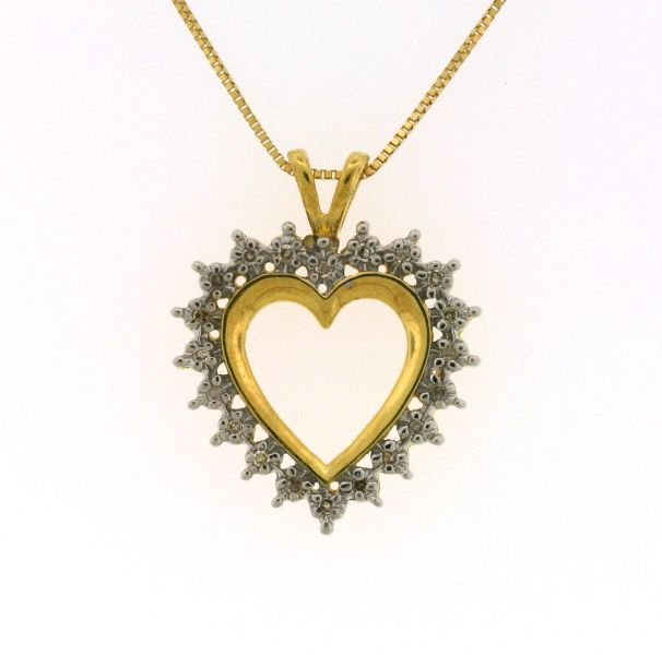 1/10 cttw Heart Pendant