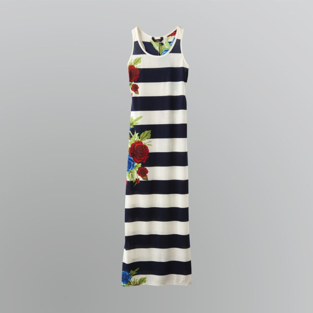Vintage 1955 Junior's Floral Striped Maxi Dress at Sears.com