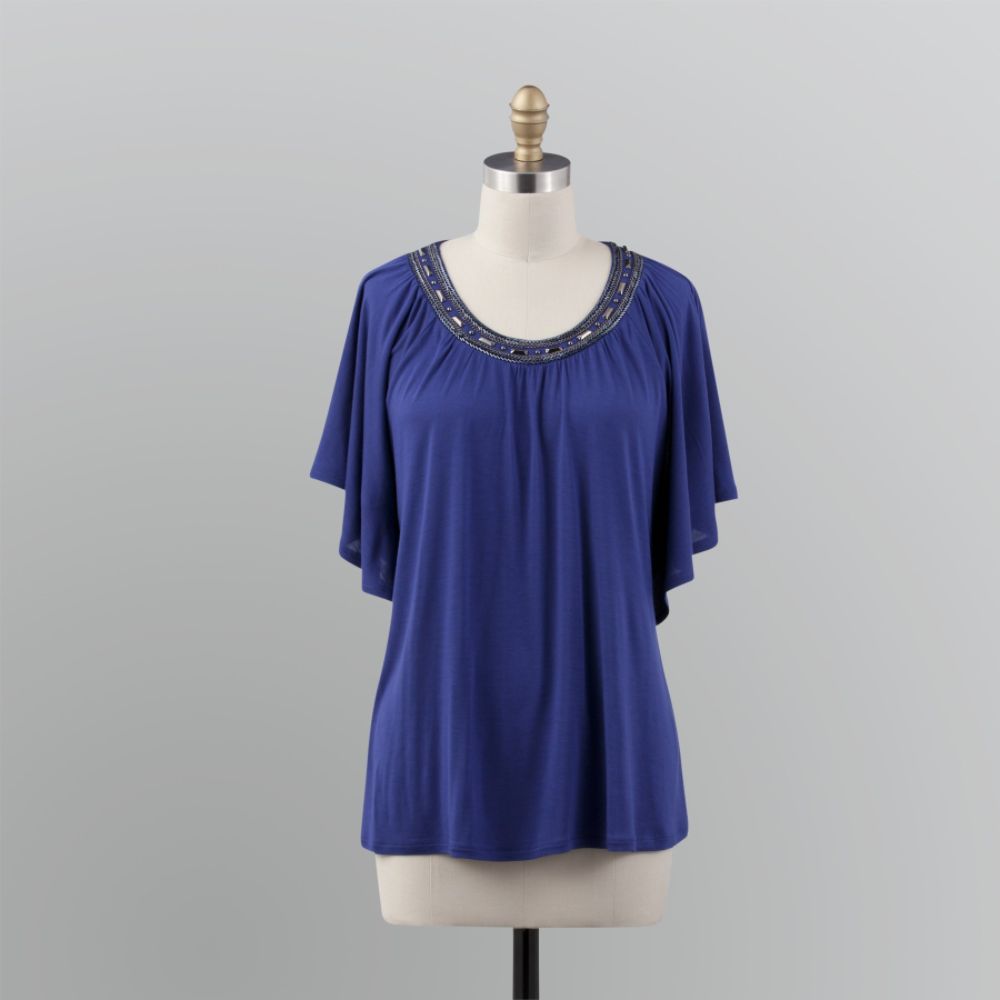 Apostrophe Petite's Necklace Trim Top at Kmart.com