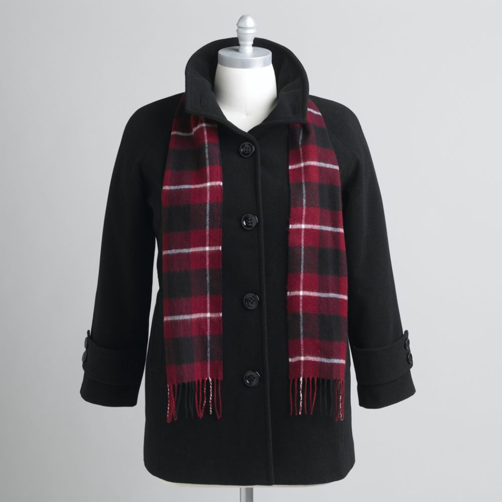 Mackintosh Women's Plus Swing Coat with Scarf
