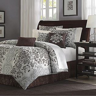King Bedding Grey on Lymar Grey California King 7 Piece Comforter Set  Madison Classics Bed