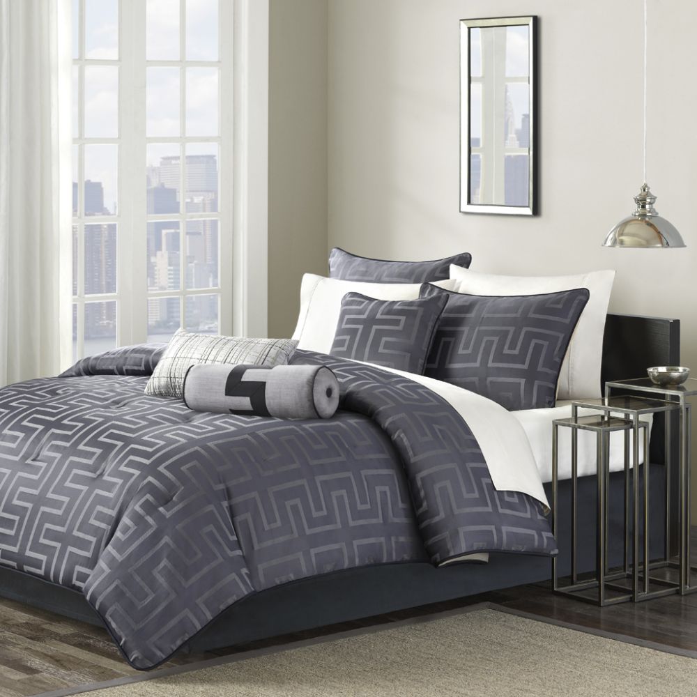 Madison Classic Soho Queen 7 pieces Comforter Set in Twilight Color