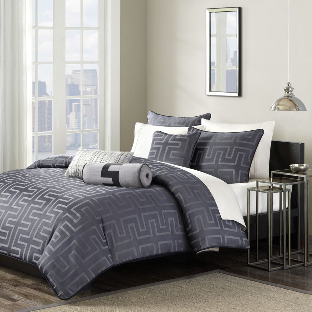 Twilight Bedding  on Madison Classic Soho King 6 Pieces Duvet Set In Twilight Color