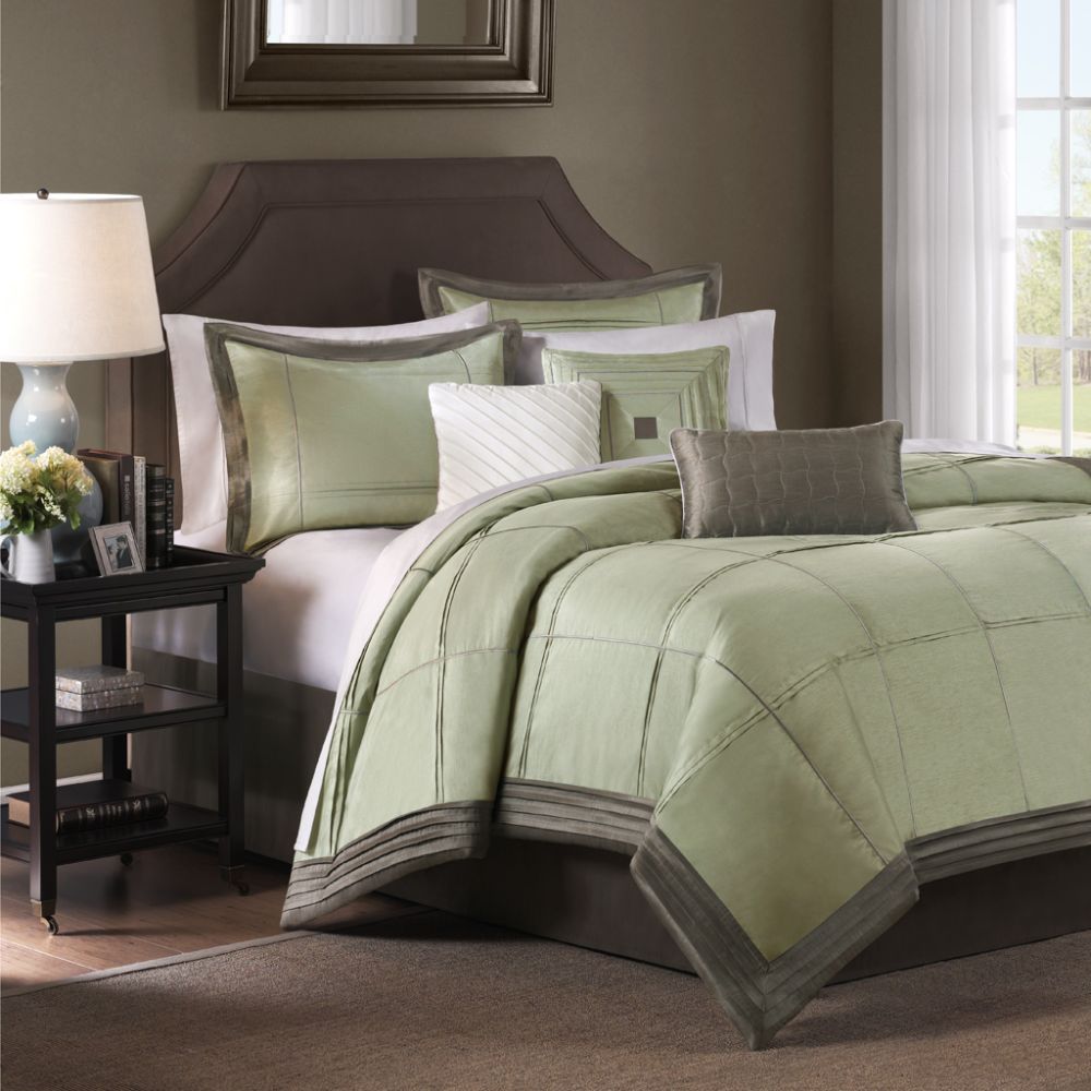 Madison Classic Brookfield Full/Queen 6 Pieces Duvet Set in Sage Color at Sears.com