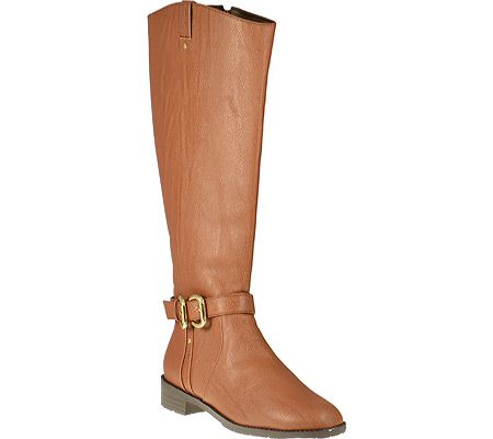 Annie Women s Bromley Wide Calf - Brown Pebble Grain