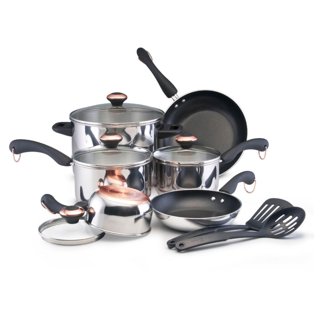 Paula Deen&reg; Paula Deen Signature Stainless Steel 12 Piece Cookware Set at Sears.com