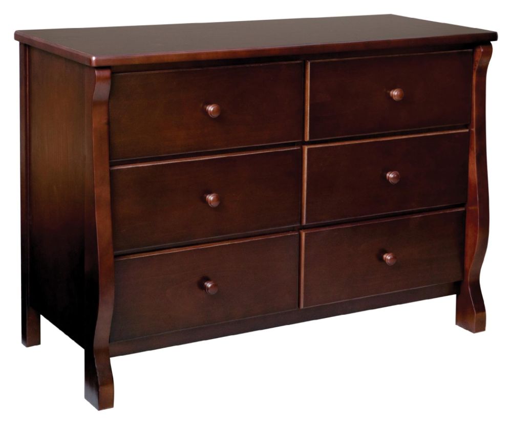 Delta Childrens 6 Drawer Double Dresser-Black Cherry