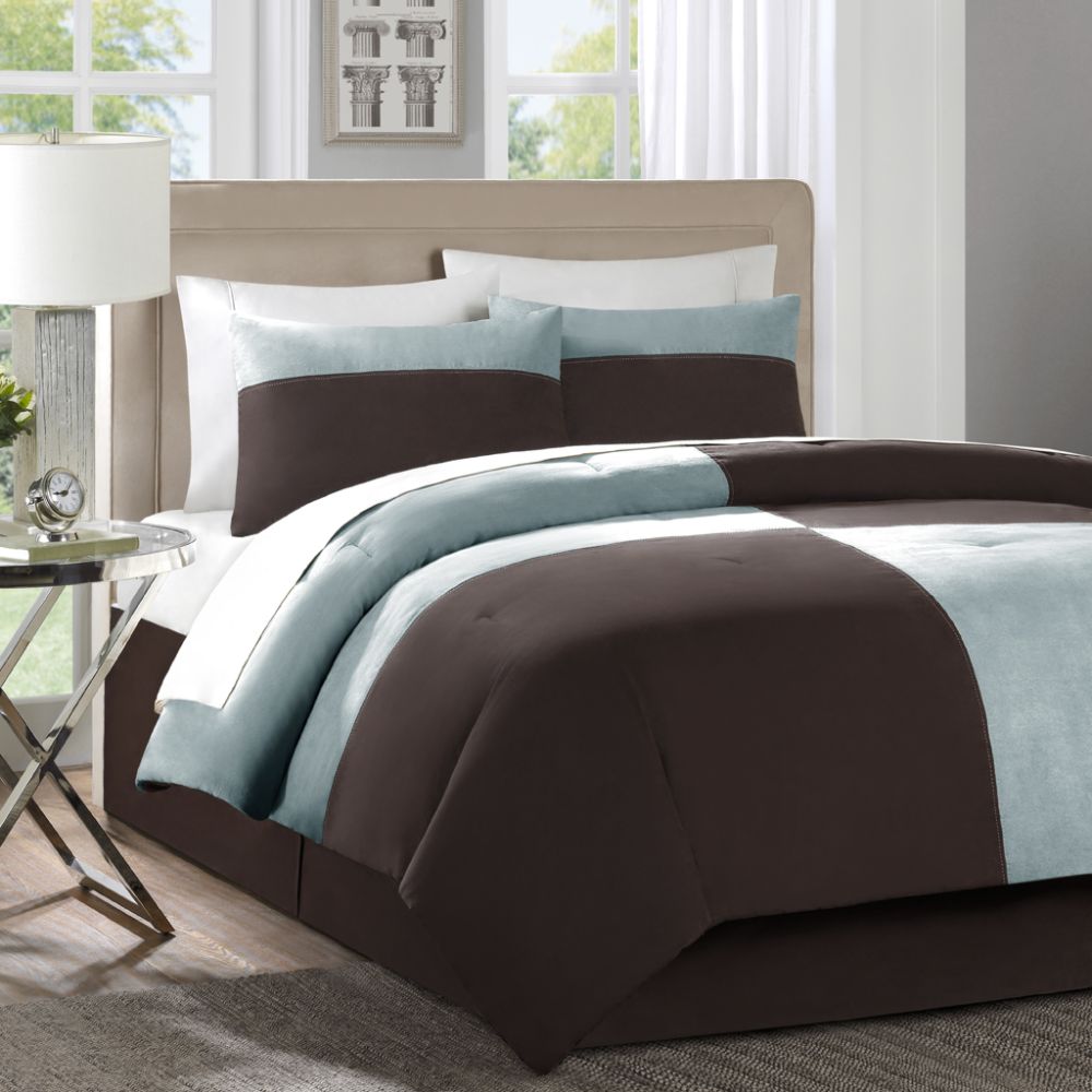 Quilt Bedding  King on Home Essence Bently Micro Suede Cal King Comforter Set In