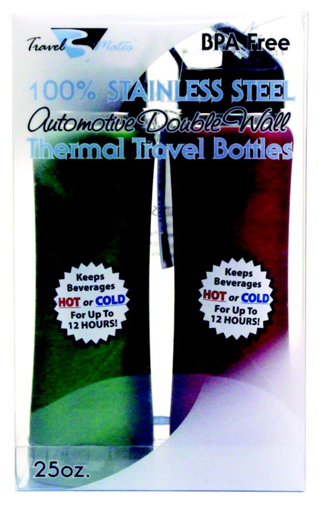 TWIN PK DOUBLE WALL 25OZ VACUUM BOTTLES
