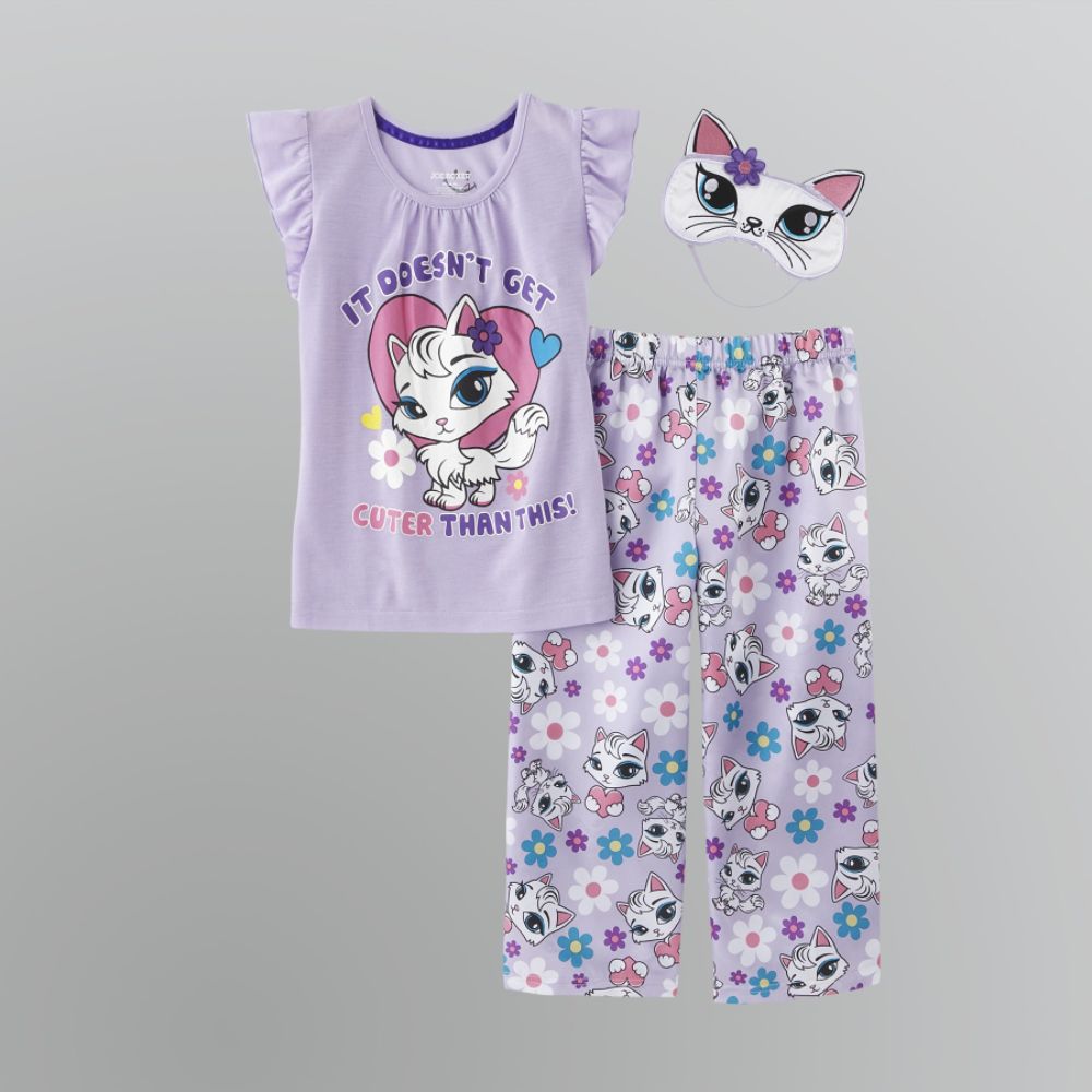 Joe Boxer Girl's Kitty Pajamas and Sleep Mask Set at Kmart.com