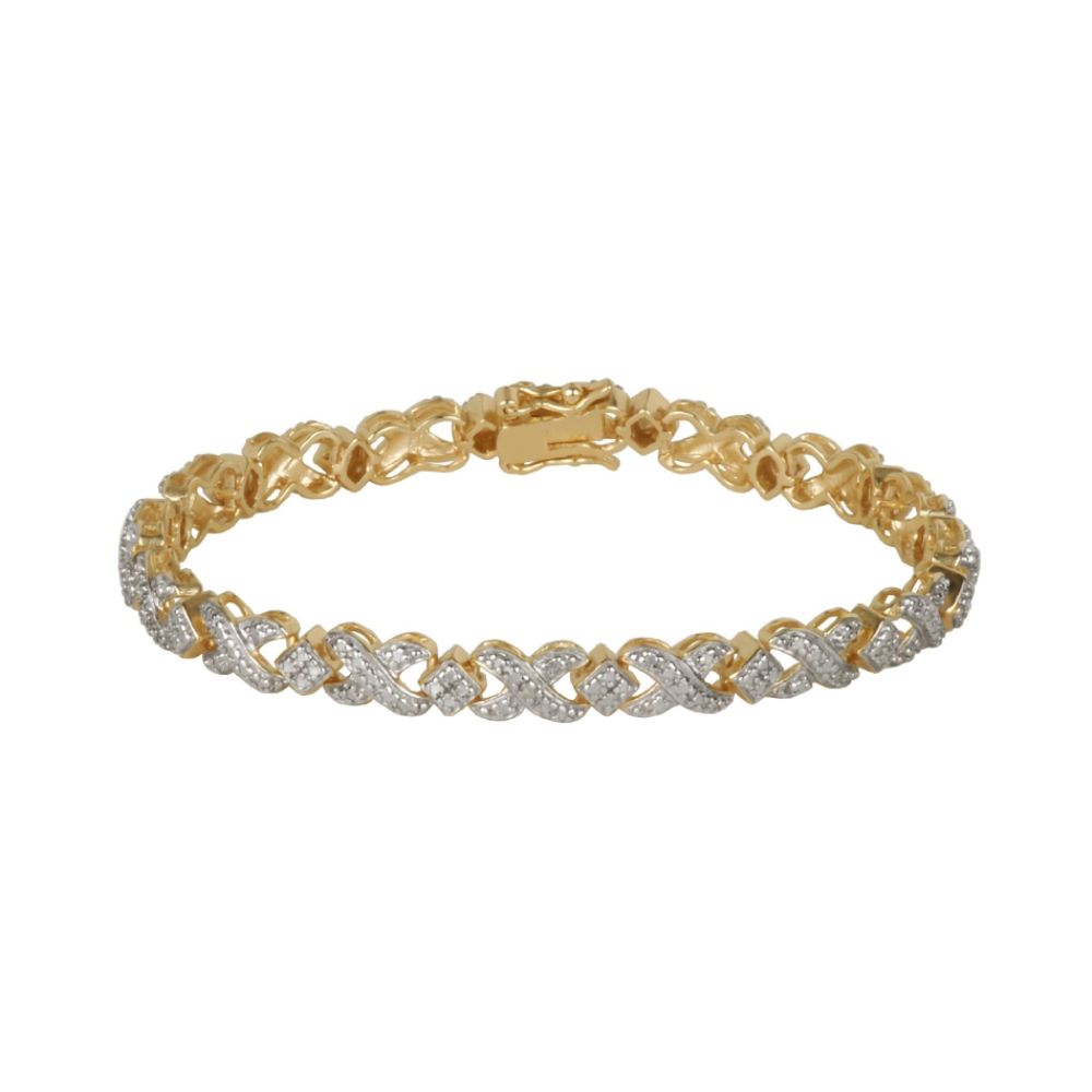   18K/SS DIAMOND ACCENT BRACELET at Sears.com