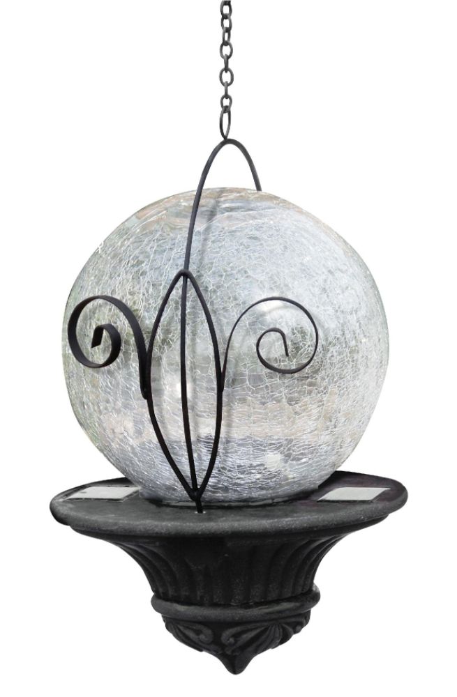 Garden Oasis 6 In. LED Lighted Hanging Gazing Ball - Clear