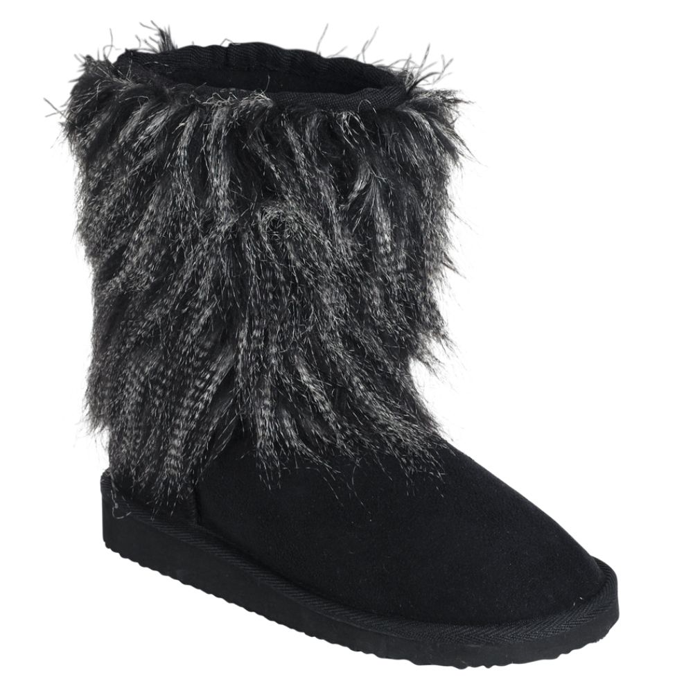 Soda Women's Morley Fashion Fur Boot - Black at Kmart.com