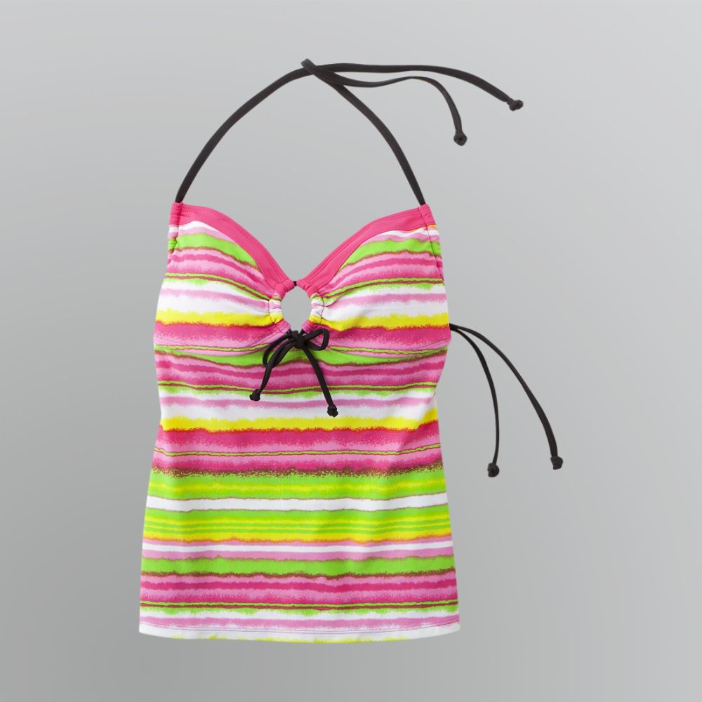 Joe Boxer Junior's Bandeau Stripe Tankini Top