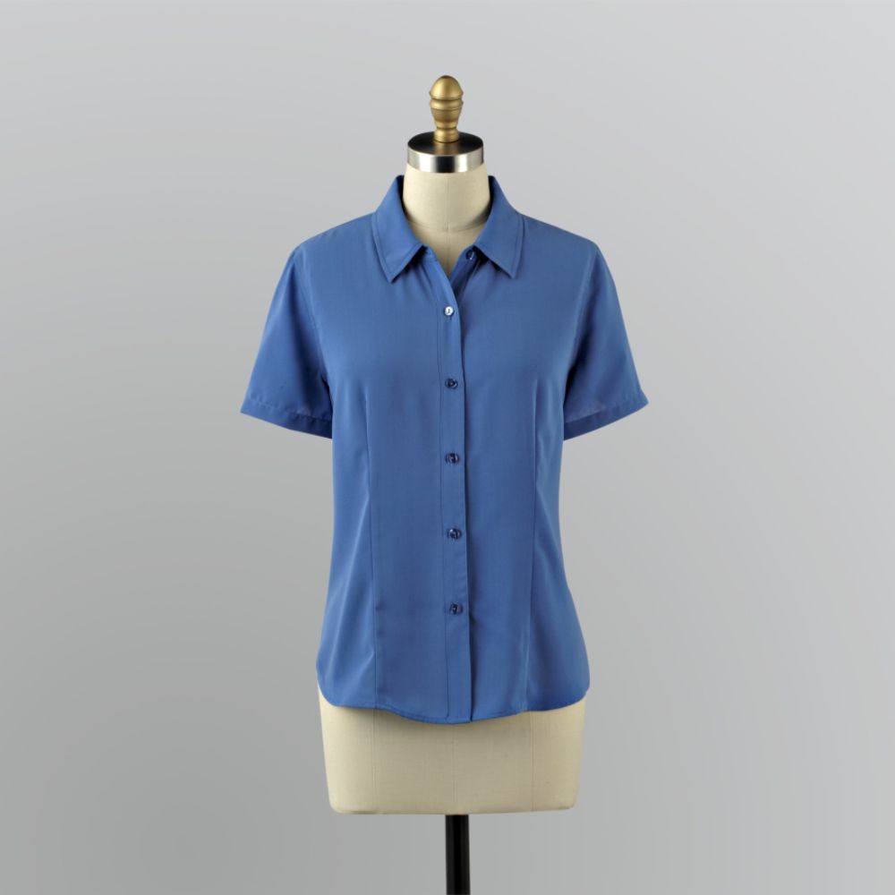 Laura Scott Women's Petite Short Sleeve Georgette Blouse at Kmart.com