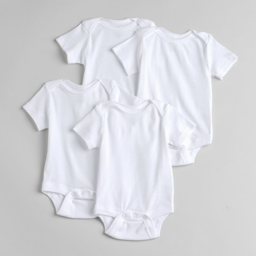 Small Wonders Newborn Quick Snap Bodysuits 4-Pack at Kmart.com