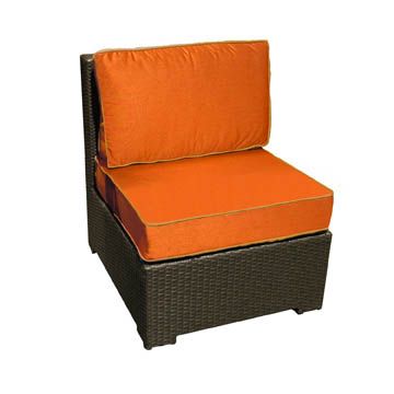 Chicago Wicker Melrose Armless Middle Chair