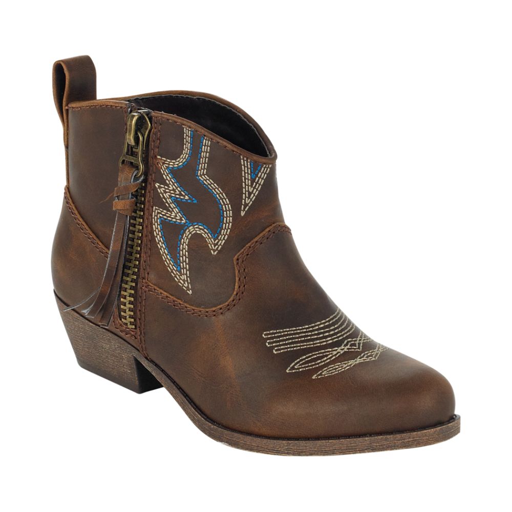 Bongo Women's Indy Stitched Short Cowboy Boot - Cognac at Kmart.com