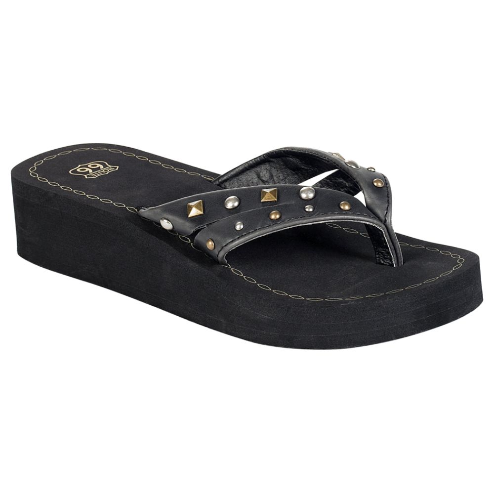Joe Boxer Women's Bonita Double Strap Wedge Thong - Black at Kmart.com