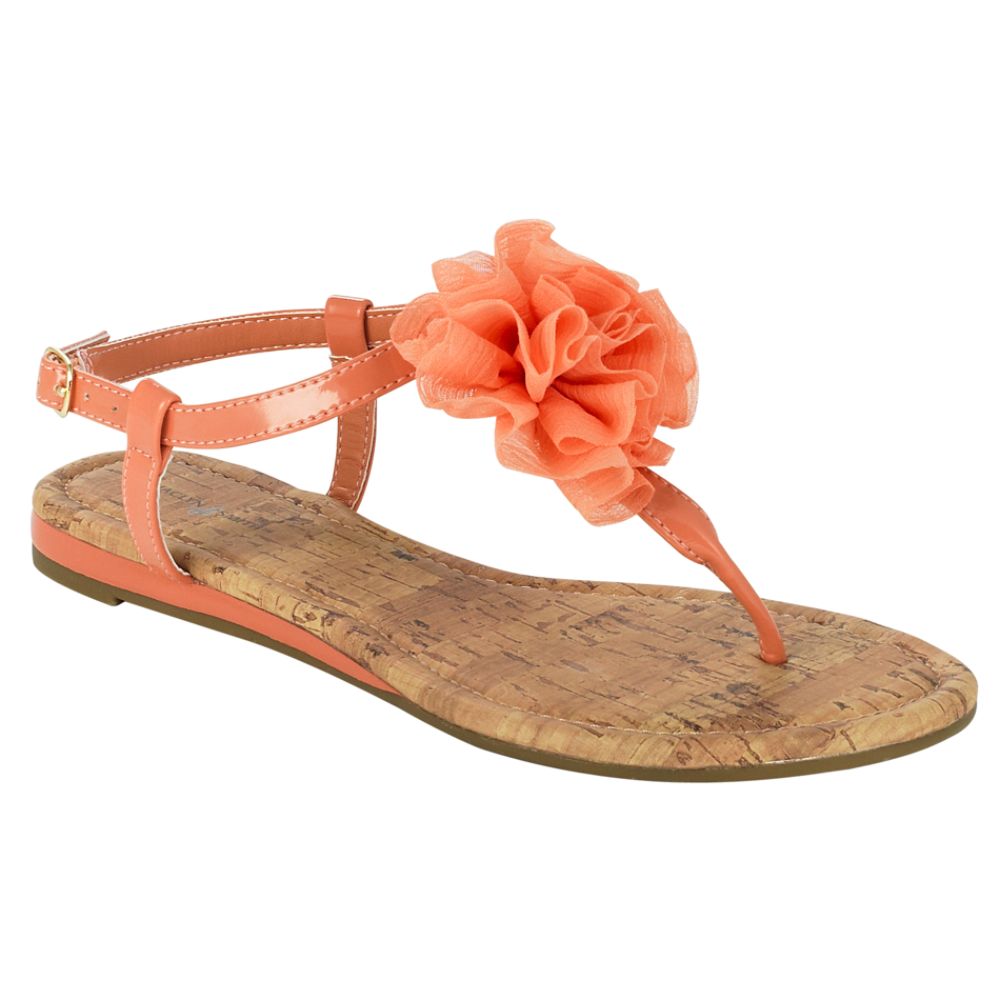 Jaclyn Smith Women's Bertie Flower Slingback Sandal - Coral at Kmart.com