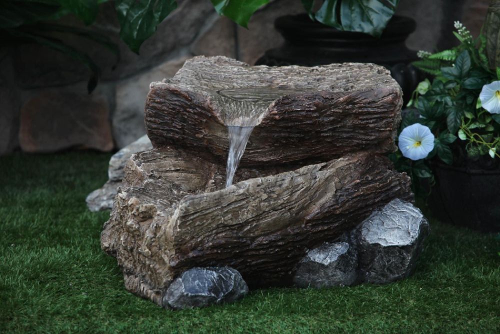 Log Fountain with LED Light at Sears.com