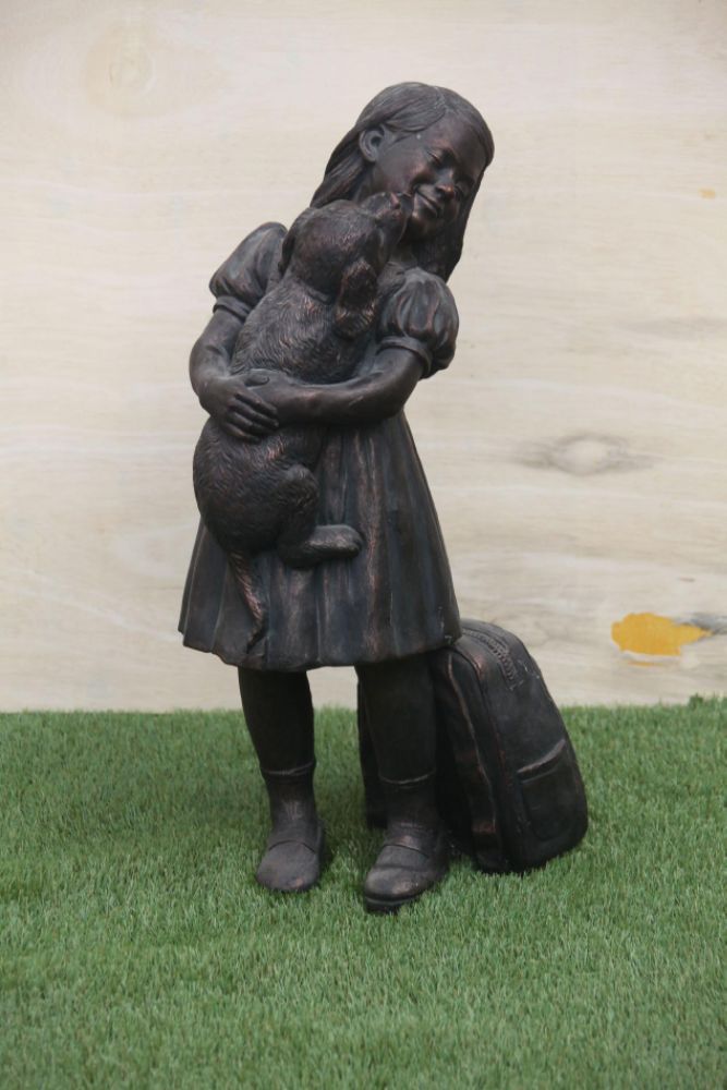 Girl with Dog Statue at Sears.com