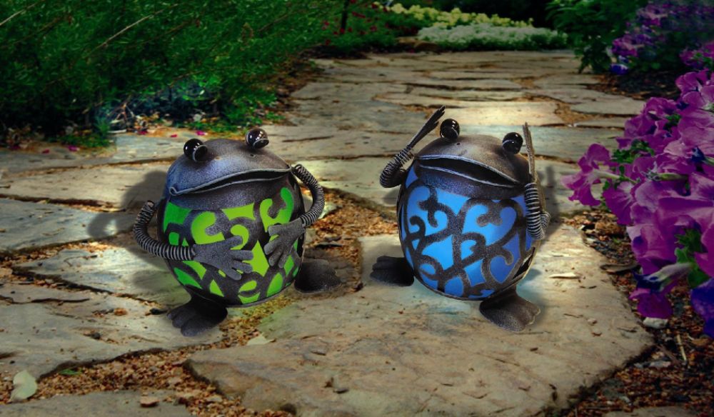 Garden Oasis Solar Roly Poly Frog - Blue at Sears.com