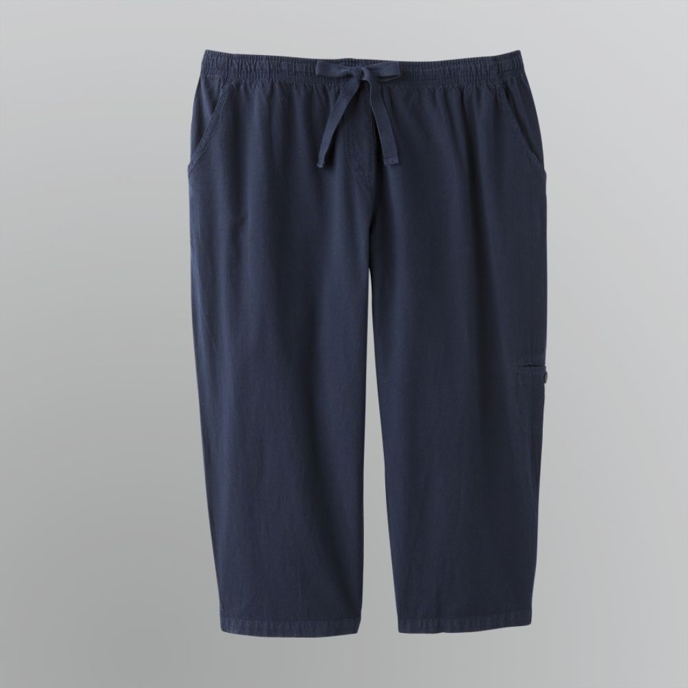 Laura Scott Women's Plus Crinkle Cargo Capris at Sears.com