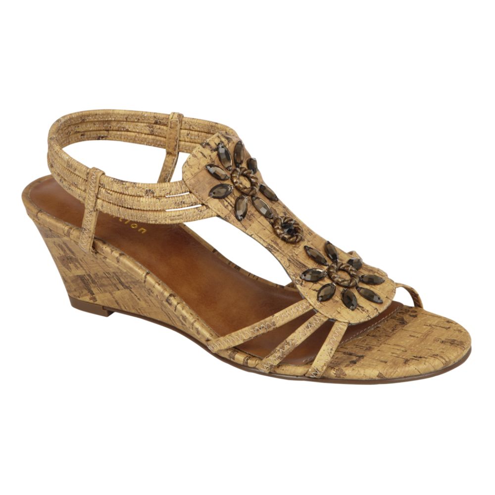 Attention Women's Flicker Bling Stretch Sandal - Cork at Kmart.com