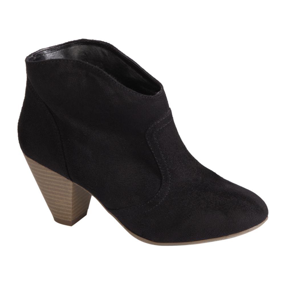 Bongo Women's Hideaway Sueded Short Cowboy Boot - Black at Kmart.com