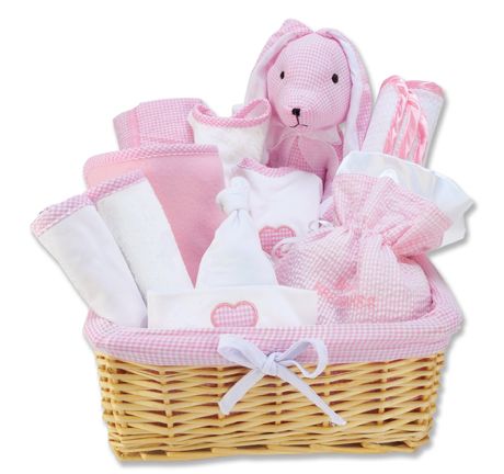 Trend Lab Baby Deluxe 12 Pc Gift Basket - Pink