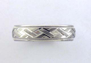 Men's 6MM Basket Weave Pattern Sterling Silver Band at Kmart.com
