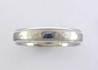 Men's 6mmHammered Finish Sterling Silver Band