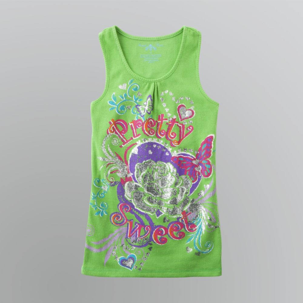 Royal Buzz Girl's Pretty Sweet Ribbed Tank