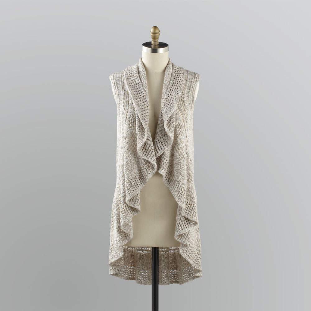 Beverly Drive Women's Plus Cascade Crochet Vest at Sears.com