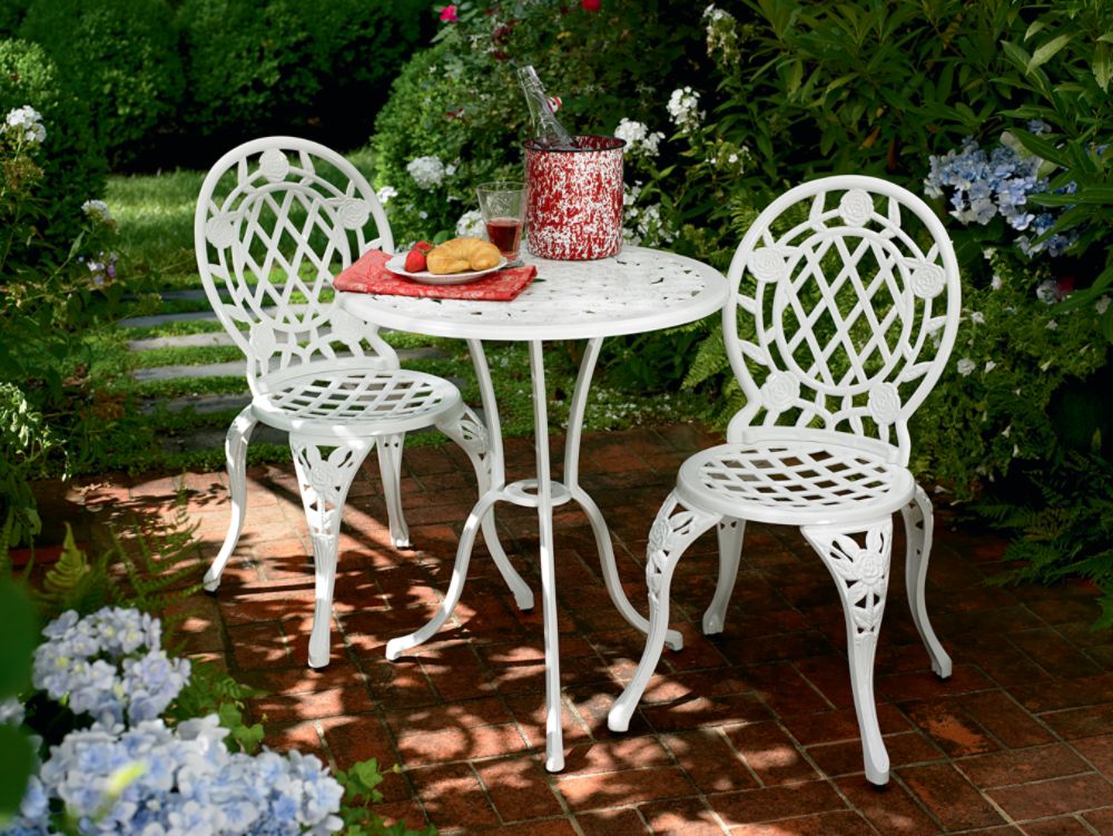 Country Living Cast Iron & Aluminum Bistro Set - White at Sears.com