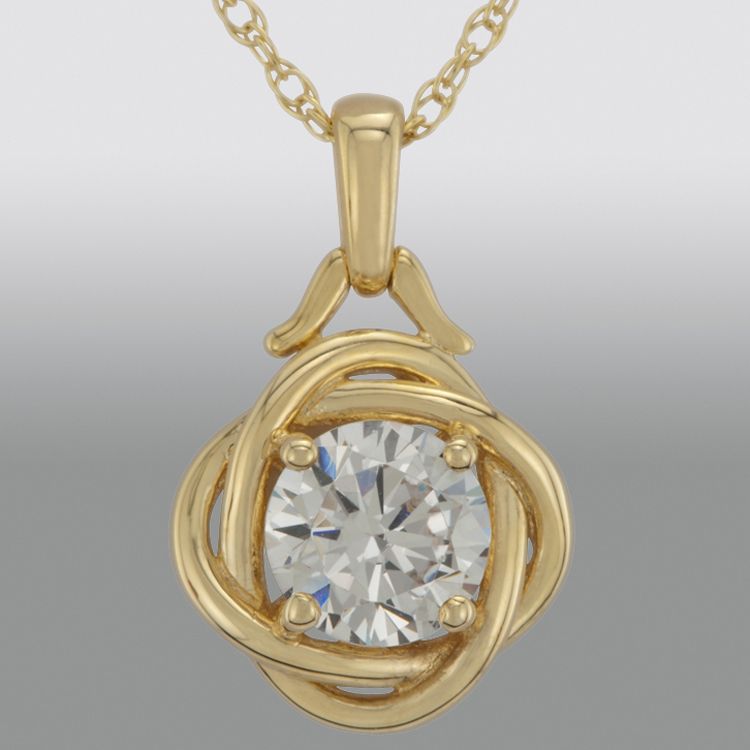 Vedere Le Stelle&trade; 1.5 ctw Cubic Zirconia and Gold-over-Sterling Silver Knot Pendant at Sears.com
