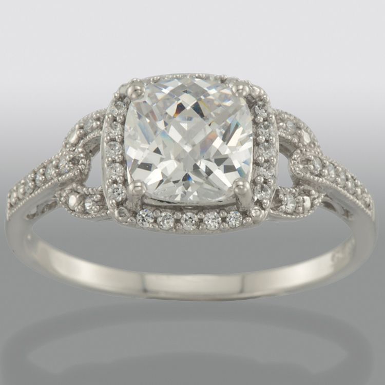Vedere Le Stelle&trade; 1.91 ctw Fancy Cushion Cubic Zirconia Solitaire and Sterling Silver Ring at Sears.com