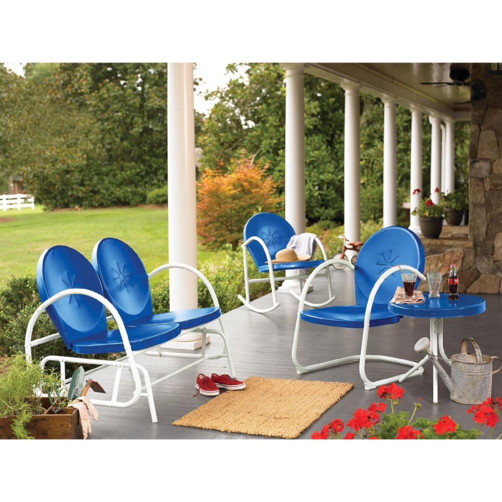 Patio Furniture Gliders on Glider   Blue  Garden Oasis Outdoor Living Patio Furniture Gliders