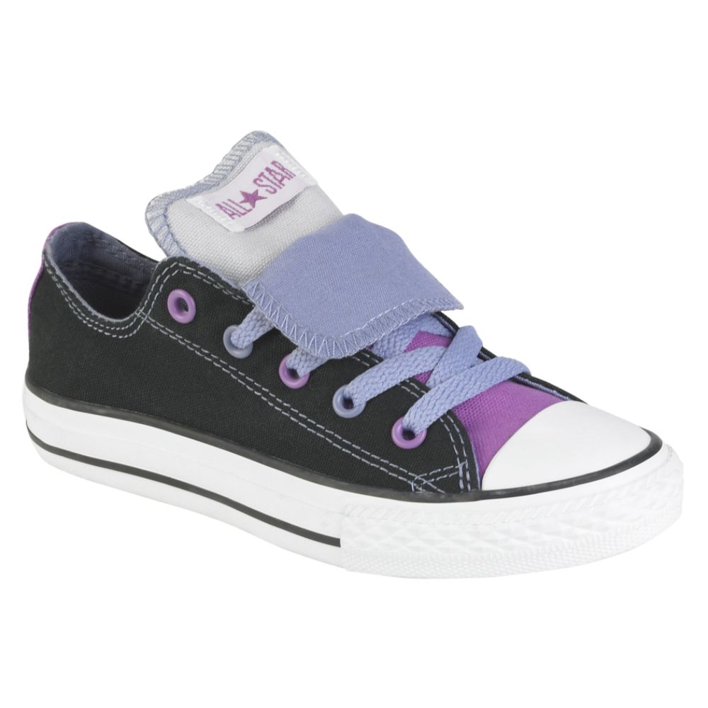 Converse Girl's Athletic Shoe Chuck Taylor Double Tongue - Black/Purple at Sears.com