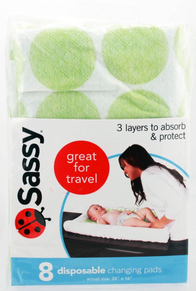 Sassy Disposable Changing Pads 8 ct.