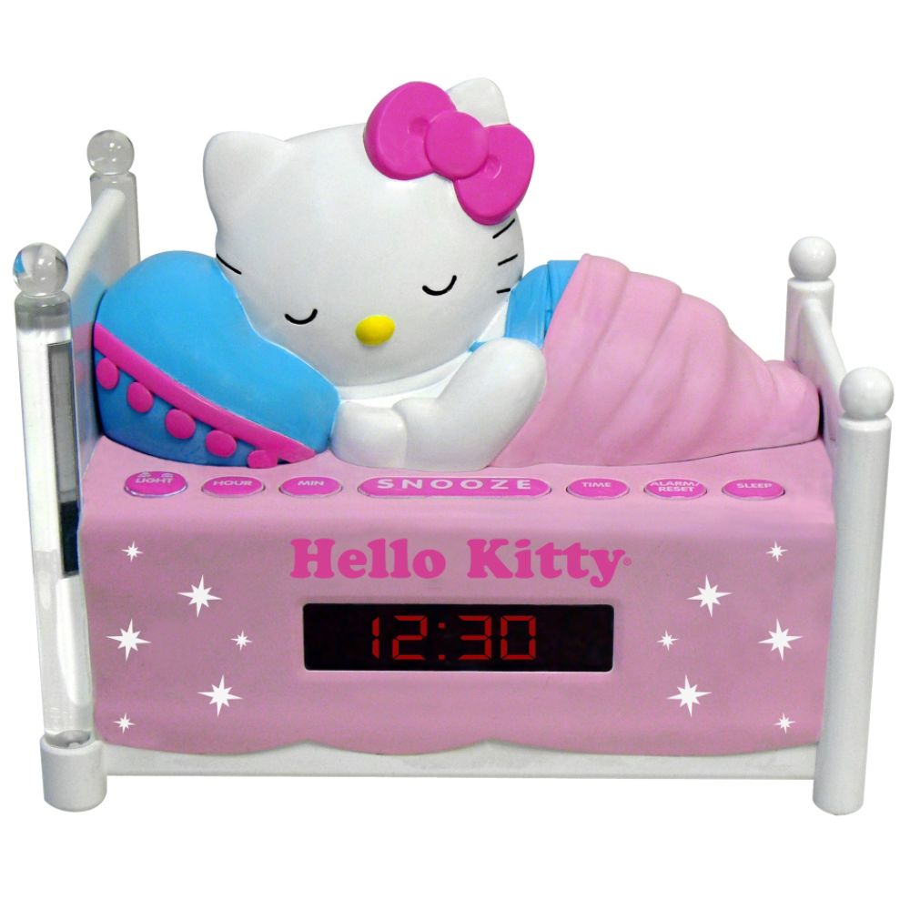 Hello Kitty Sleeping Kitty Alarm Clock Radio with Night Light - KT2052