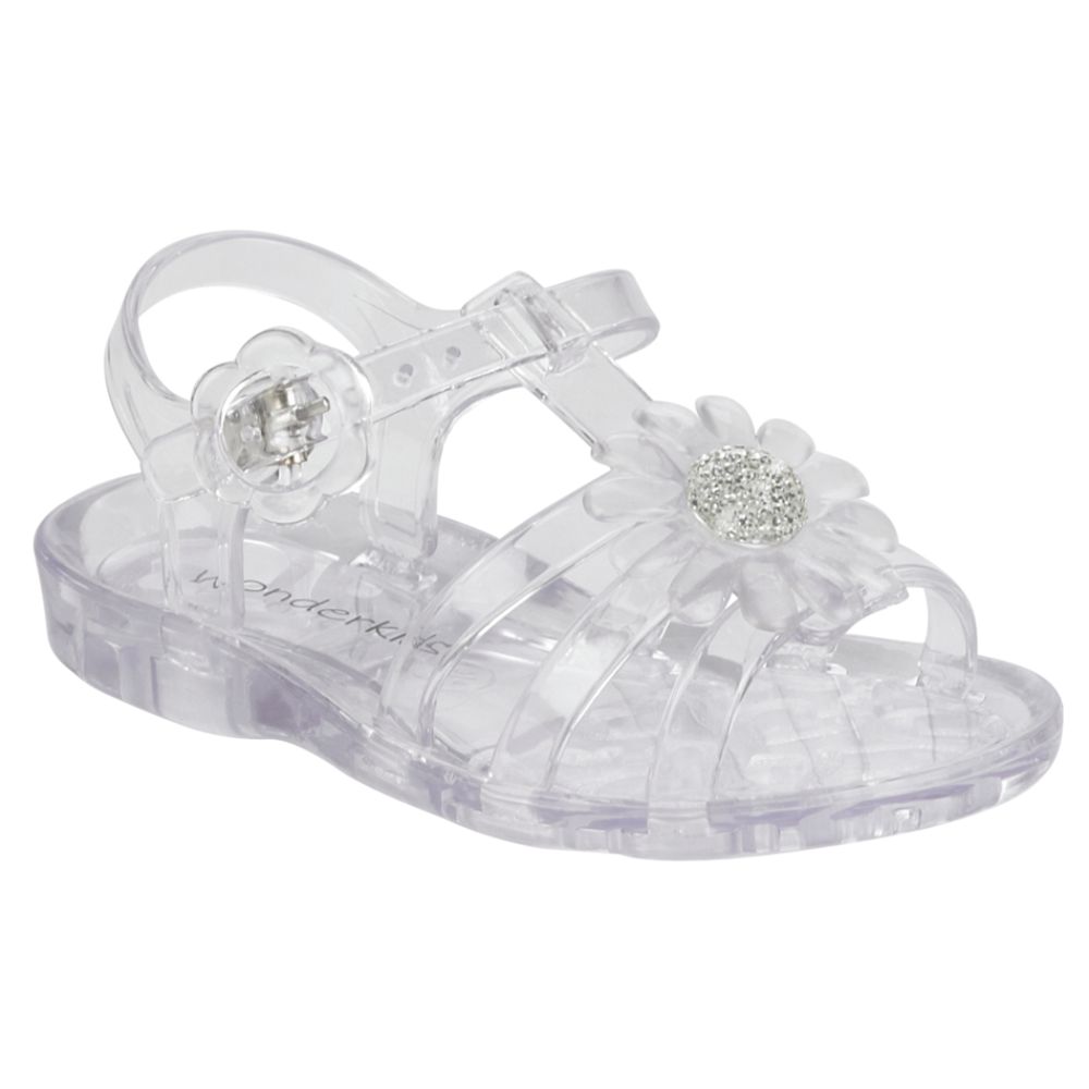 Island Club Baby Girl's Clear2 Jeweled Jelly Sandal - Clear at Kmart.com