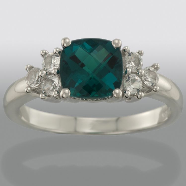 Sterling Silver and Lab Created Emerald Ring at Sears.com