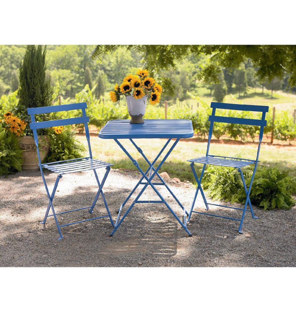 Garden Oasis French Bistro Style Steel Table - Blue at Kmart.com