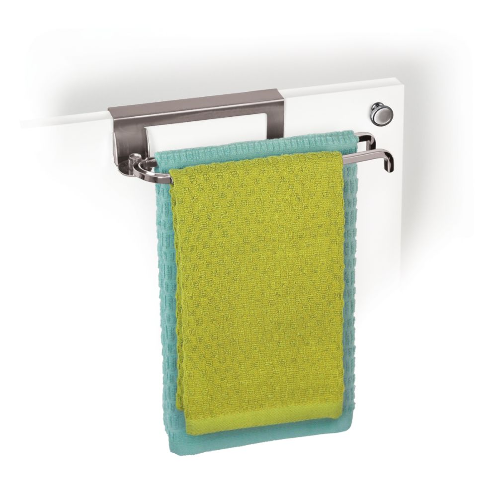 Lynk&reg; Over Cabinet Door Organizer - Pivoting Towel Bar (Chrome) at Kmart.com