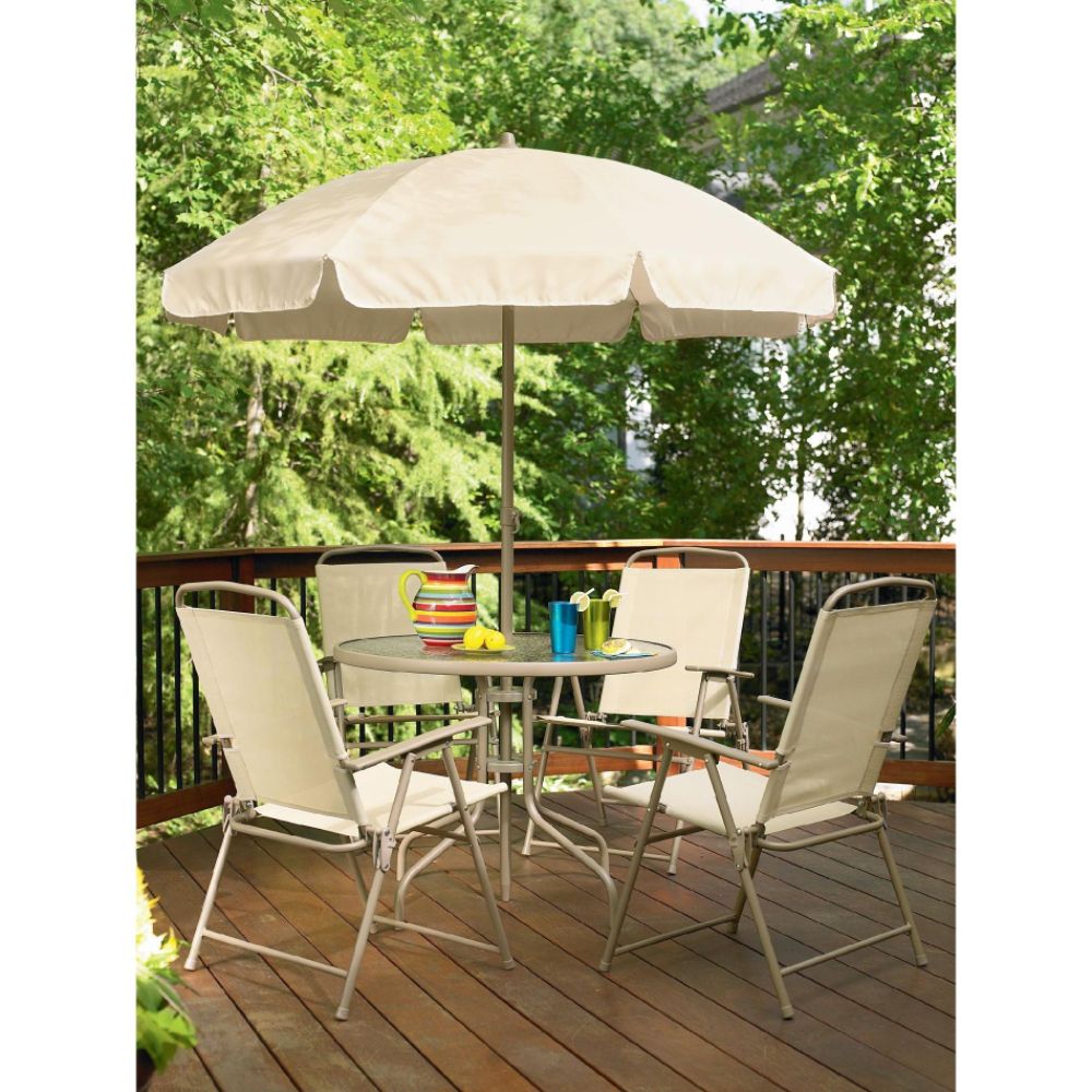 Folding Patio Chairs on Garden Oasis 6 Pc  Folding Patio Set