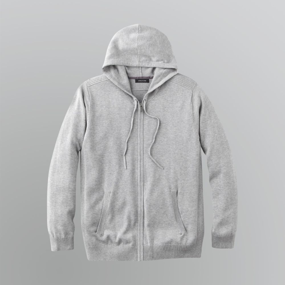 Structure Men's Full Zip Hooded Sweater Jacket