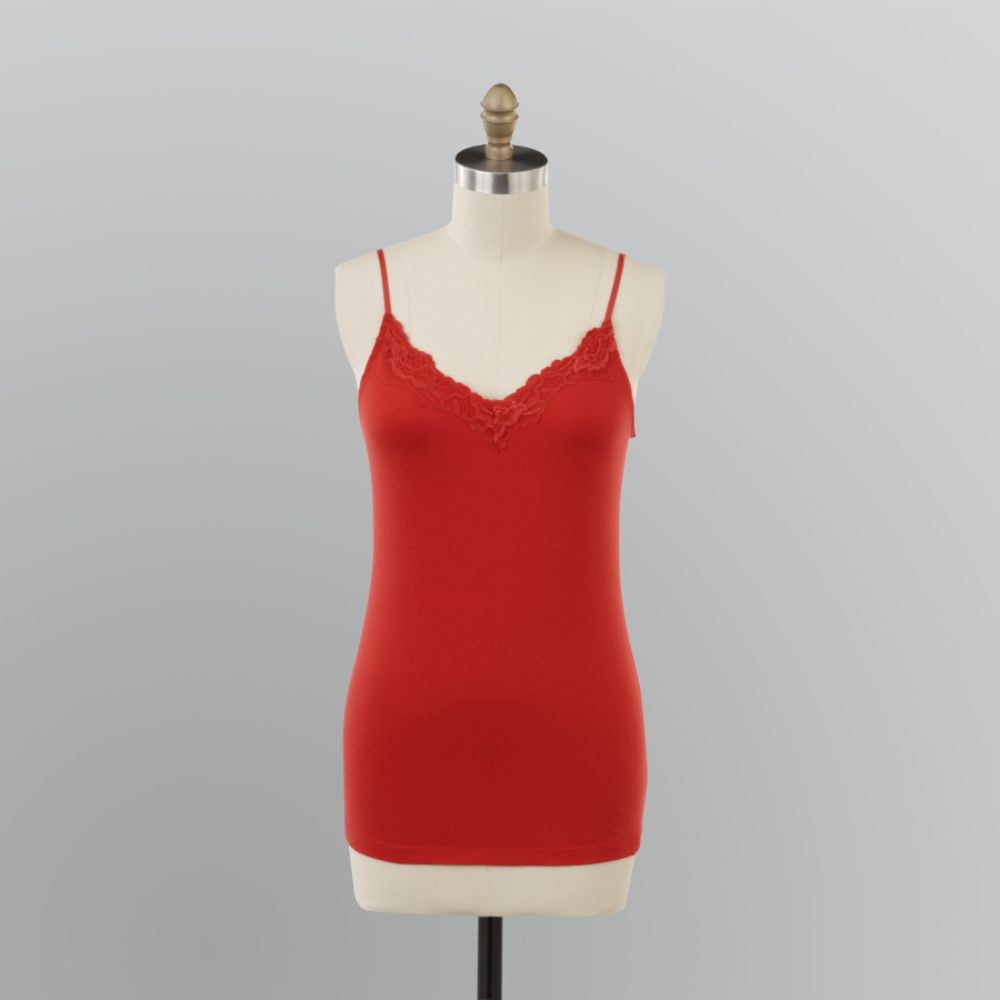 Apostrophe Women's Lace-Trim Cotton Camisole at Sears.com