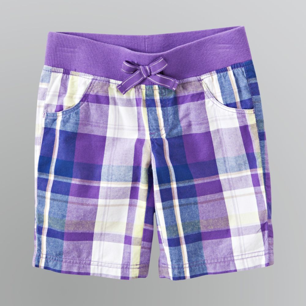 Basic Editions Girl's  PLAID BERMUDAS   S (6/6X)-C2 - DEEP at Kmart.com